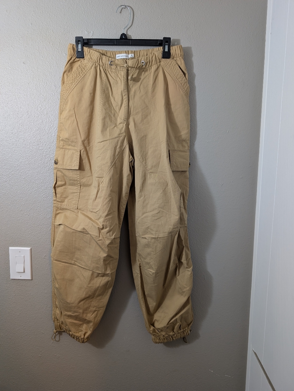 Anthropologie Avec Les Filles Tan Cargo Drawstring Jogger Pants - Picture 5 of 8